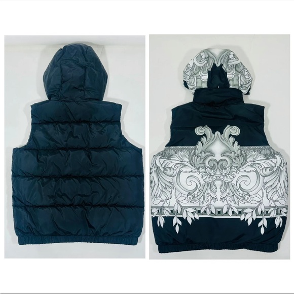 Versace men’s Renaissance Medusa Barocco Reversible Down filled Puffer Vest NEW - Picture 4 of 16